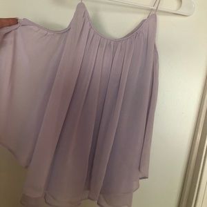 Lavender off the shoulder flowy top